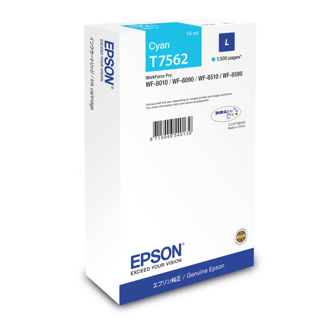 Cartucho de tinta Epson C13T75624N Original Cian