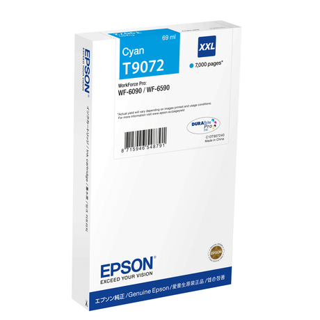 Cartucho de tinta Epson C13T90724N Original Cian