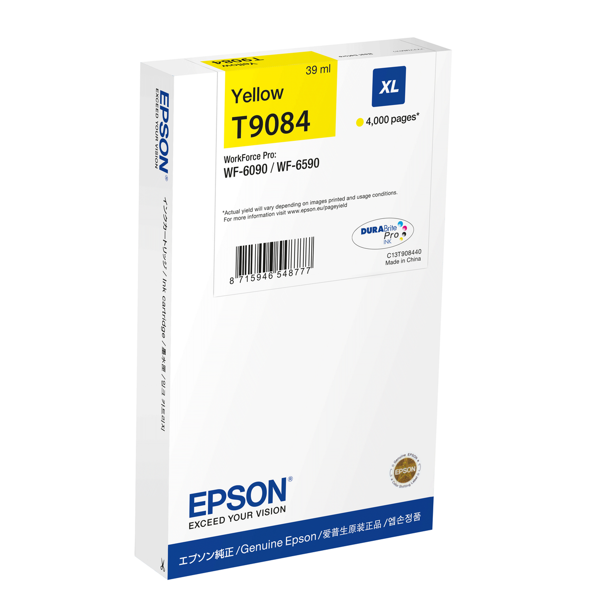 Cartucho de tinta Epson C13T90844N Original Amarillo