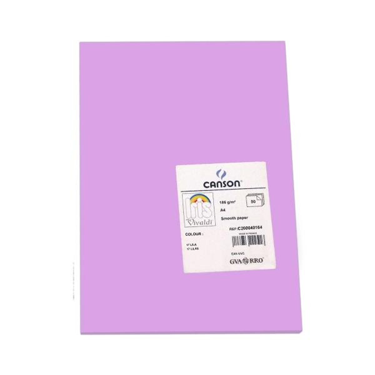 Cartulina Canson Pack de 50 185g A4 Lila