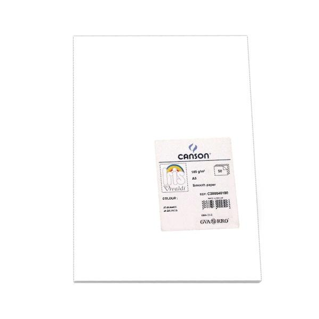 Cartulina Canson Pack de 50 185g A3 Blanco