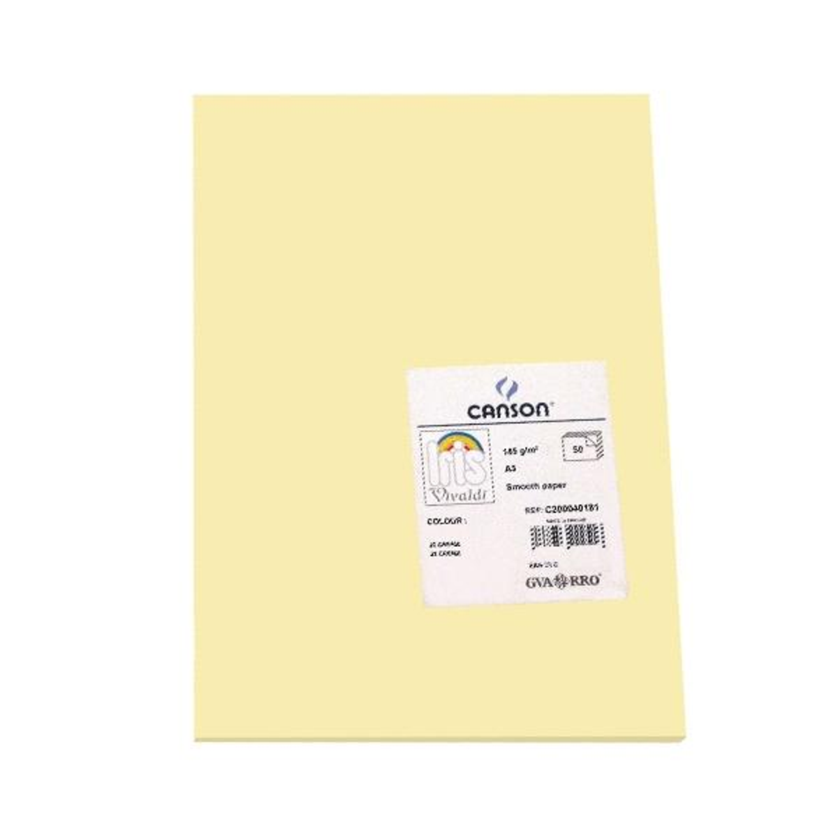 Cartulina Canson Pack de 50 185g A3 Crema