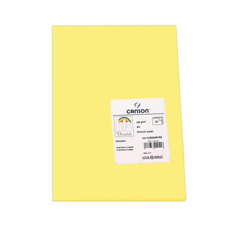 Cartulina Canson Pack de 50 185g A3 Amarillo Limon
