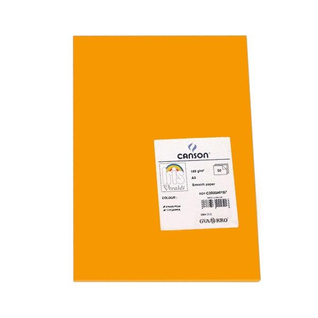 Cartulina Canson Pack de 50 185g A3 Mandarina