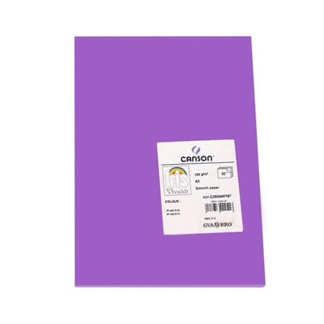 Cartulina Canson Pack de 50 185g A3 Violeta