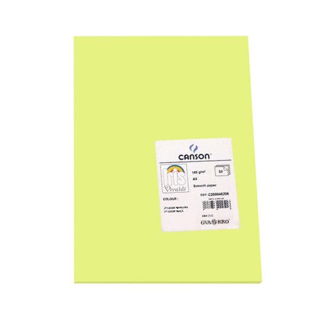 Cartulina Canson Pack de 50 185g A3 Verde Manzana