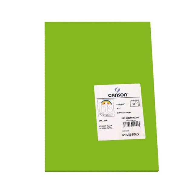 Cartulina Canson Pack de 50 185g A3 Verde Billar
