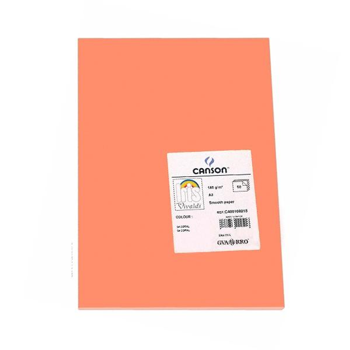 Cartulina Canson Pack de 50 185g A3 Coral