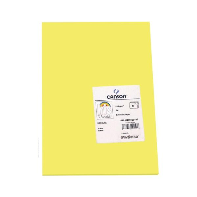 Cartulina Canson Pack de 50 185g A4 Kiwi