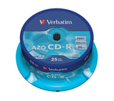 CD-R Verbatim 43352 700MB 52X Crystal AZO, 25 unidades
