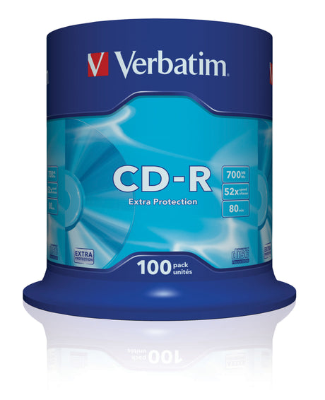 CD-R Verbatim 43411 700MB 48x Extra Protection DataLife, 100 unidades