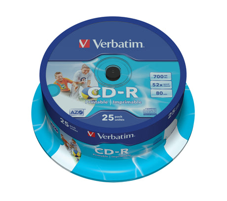 CD-R Verbatim 43439 700MB 52X imprimible, 25 unidades