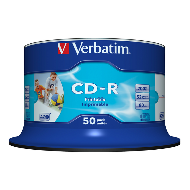 CD-R Verbatim 700 MB pack de 50 unidades
