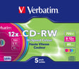 CD-RW Verbatim 43167 700MB 8x-10x, 5 unidades