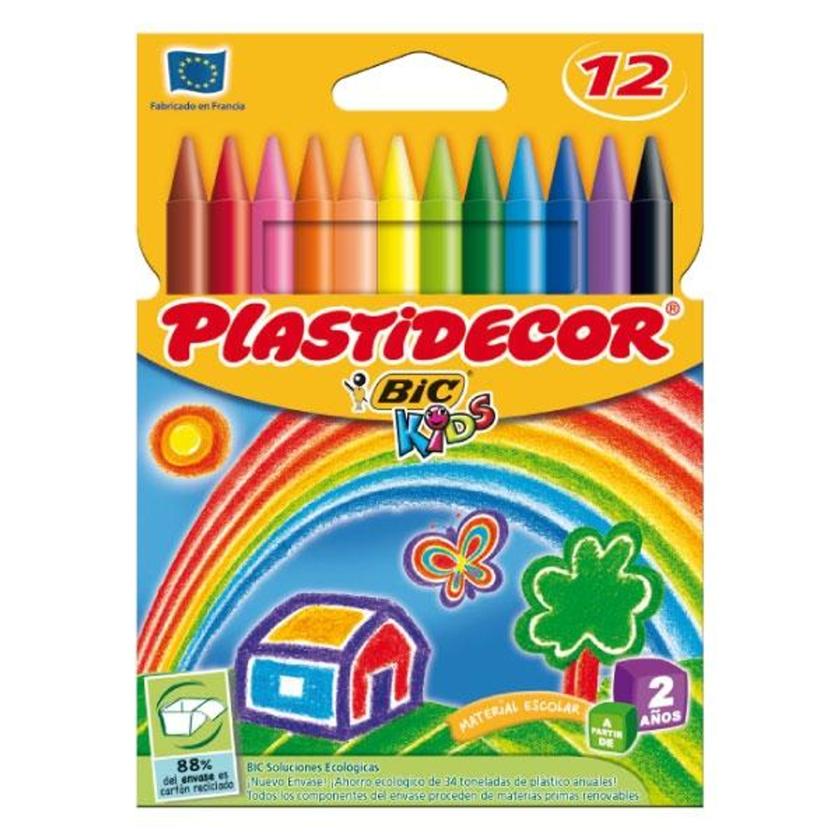 Ceras Plastidecor C.12 Plásticas Colores Surtidos