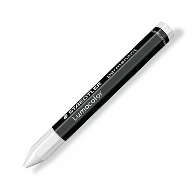 Ceras Staedtler Hexagonal Permanente Lumocolor 113x12mm Diam Blanco