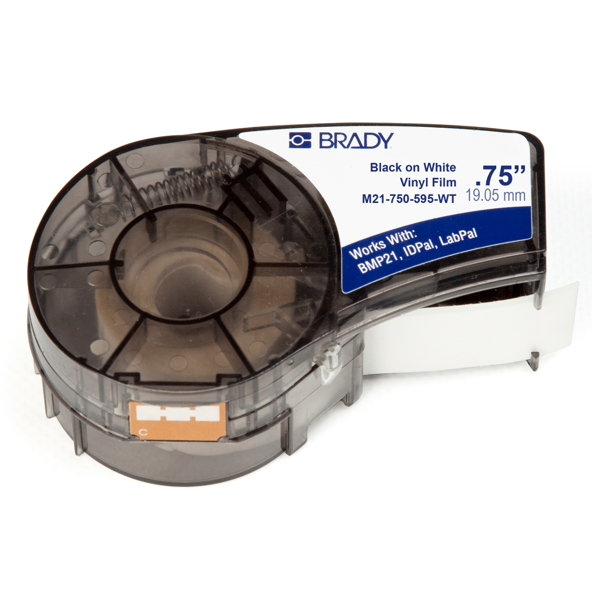 Cinta para rotuladora Brady 19.05 mm Negro sobre blanco M21-750-595-WT