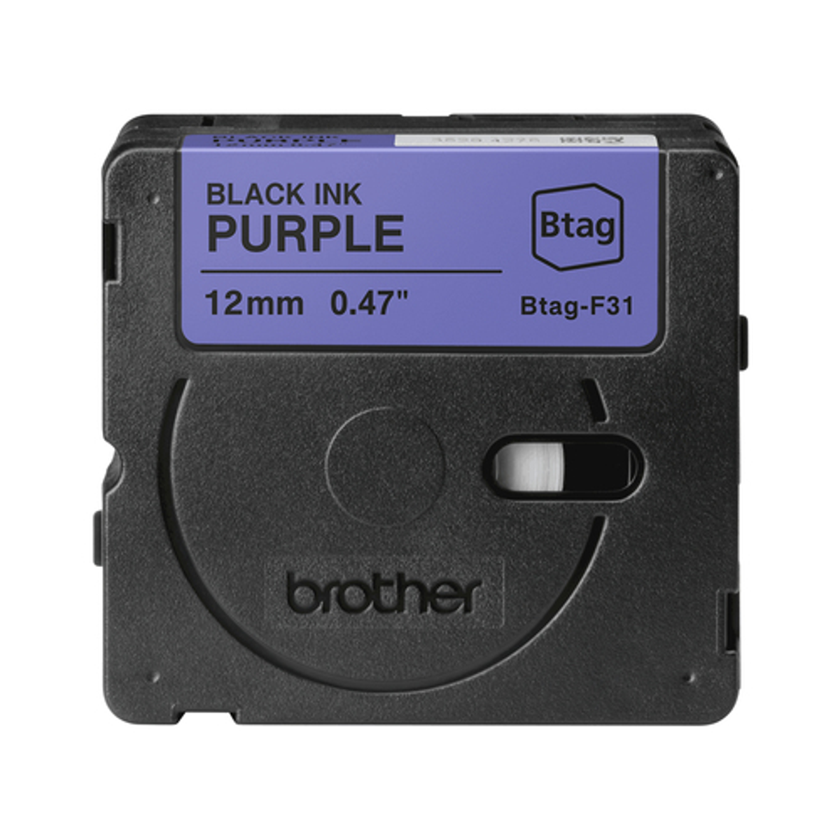 Cinta para rotuladora Brother 12 mm Negro sobre violeta BTAGF31 - vista 2