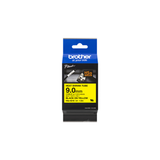 Cinta para rotuladora Brother Negro sobre amarillo HSE621E