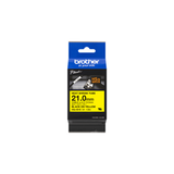 Cinta para rotuladora Brother Negro sobre amarillo HSE651E