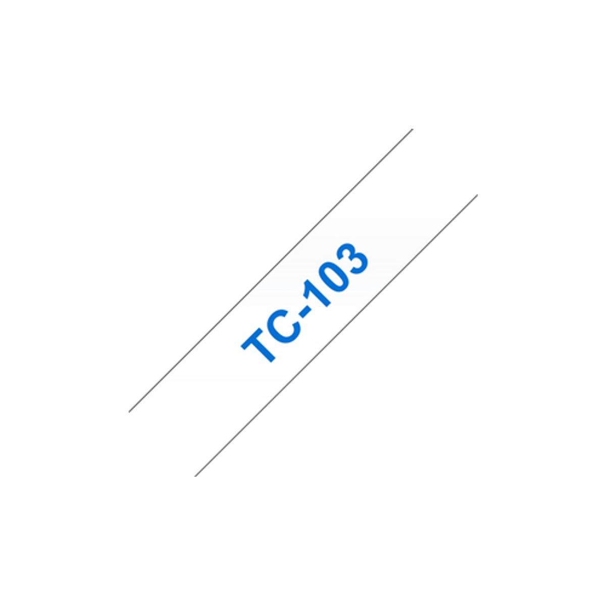 Cinta para rotuladora Brother 12 mm Azul sobre transparente TC103 - vista 2