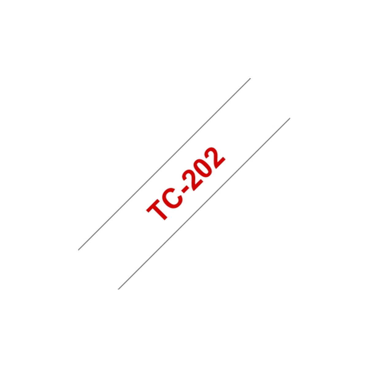 Cinta para rotuladora Brother 12 mm Rojo sobre blanco TC202 - vista 2