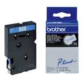 Cinta para rotuladora Brother 12 mm Azul sobre blanco TC203