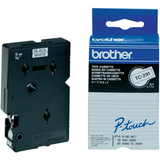Cinta para rotuladora Brother 9 mm Negro sobre blanco TC291