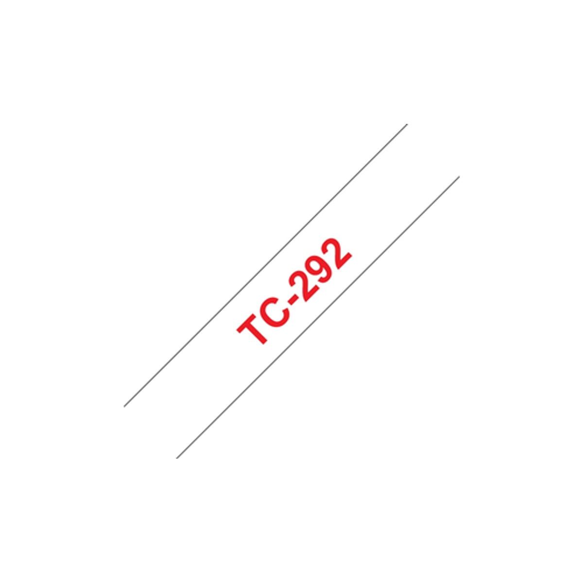 Cinta para rotuladora Brother 9 mm Rojo sobre blanco TC292 - vista 2