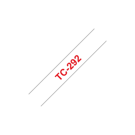 Cinta para rotuladora Brother 9 mm Rojo sobre blanco TC292 - vista 2