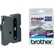 Cinta para rotuladora Brother 6 mm Negro sobre blanco TX211