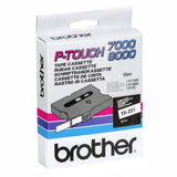 Cinta para rotuladora Brother 9 mm Negro sobre blanco TX221
