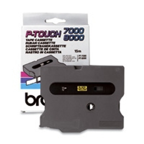 Cinta para rotuladora Brother 9 mm Amarillo y Negro TX621