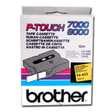 Cinta para rotuladora Brother 24 mm Negro sobre amarillo TX651
