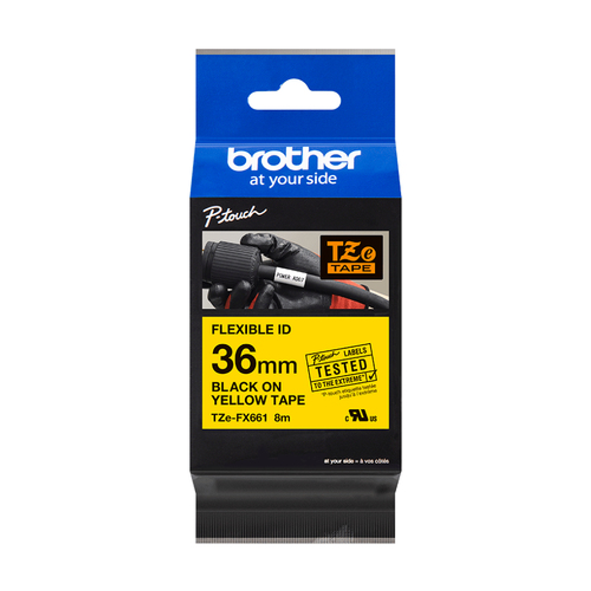Cinta para rotuladora Brother 36 mm Negro TZEFX661 - vista 3