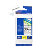 Cinta para rotuladora Brother 36 mm Negro sobre blanco TZEM261 - vista 2