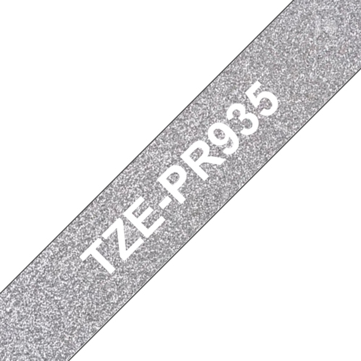 Cinta para rotuladora Brother 12 mm Blanco sobre plata TZePR935 - vista 3