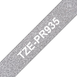 Cinta para rotuladora Brother 12 mm Blanco sobre plata TZePR935 - vista 3