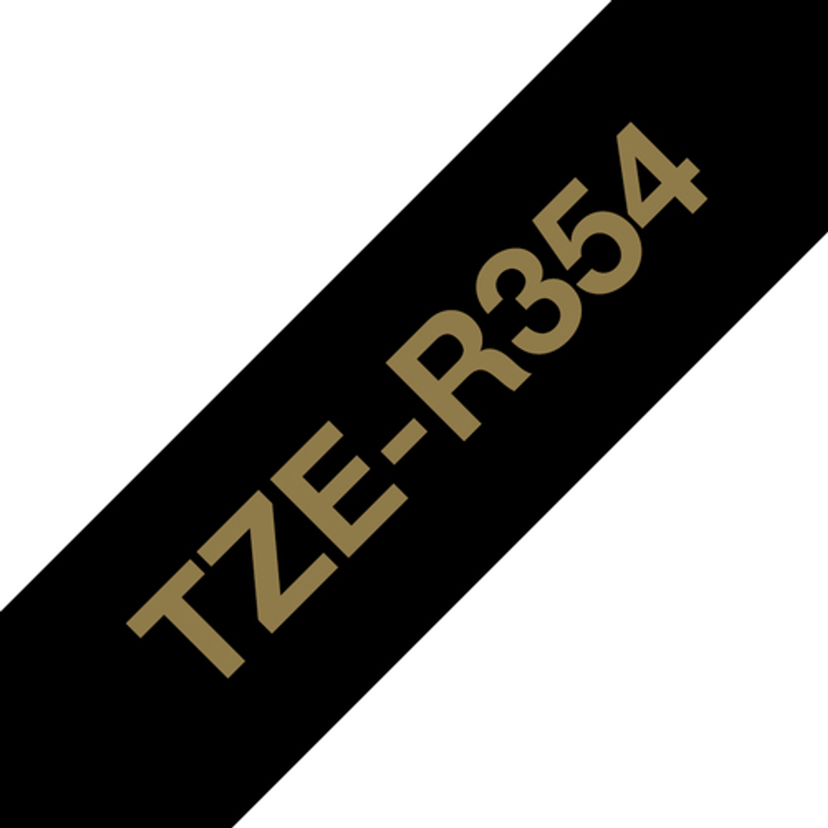 Cinta para rotuladora Brother 24 mm Dorado sobre negro TZER354 - vista 3