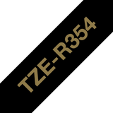 Cinta para rotuladora Brother 24 mm Dorado sobre negro TZER354 - vista 3