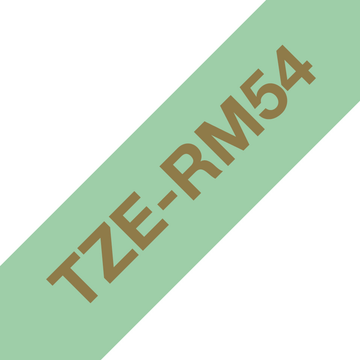 Cinta para rotuladora Brother 24 mm Dorado sobre menta TZERM54