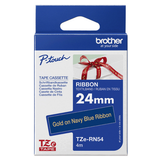 Cinta para rotuladora Brother 24 mm Dorado sobre azul marino TZERN54 - vista 3