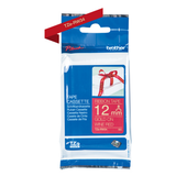 Cinta para rotuladora Brother 12 mm Dorado sobre rojo TZERW34 - vista 2