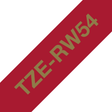 Cinta para rotuladora Brother 24 mm Dorado sobre rojo TZERW54