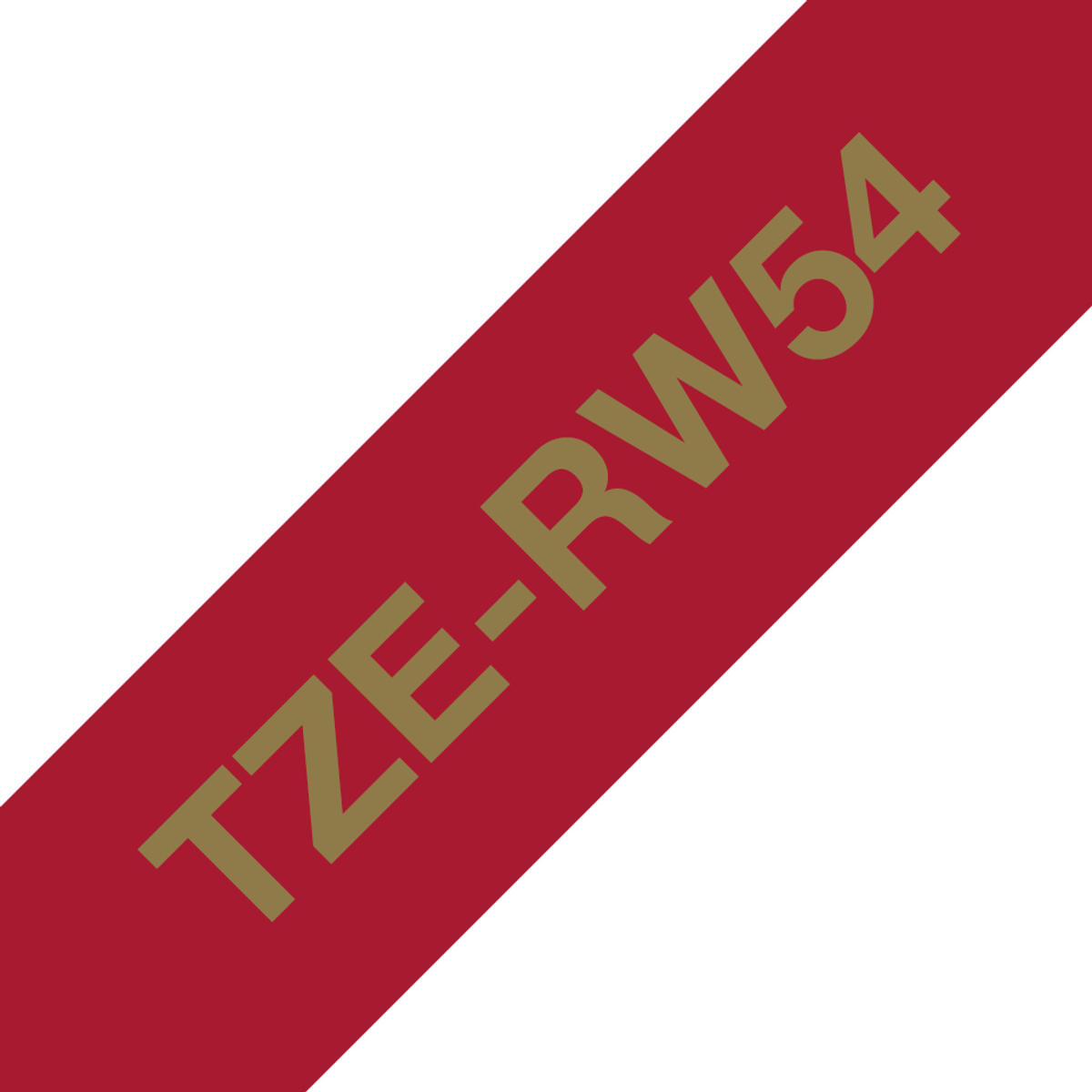 Cinta para rotuladora Brother 24 mm Dorado sobre rojo TZERW54