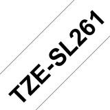 Cinta para rotuladora Brother Negro sobre blanco TZESL261 - vista 2