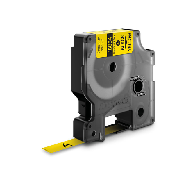 Cinta para rotuladora Dymo 9 mm Negro sobre amarillo 18054