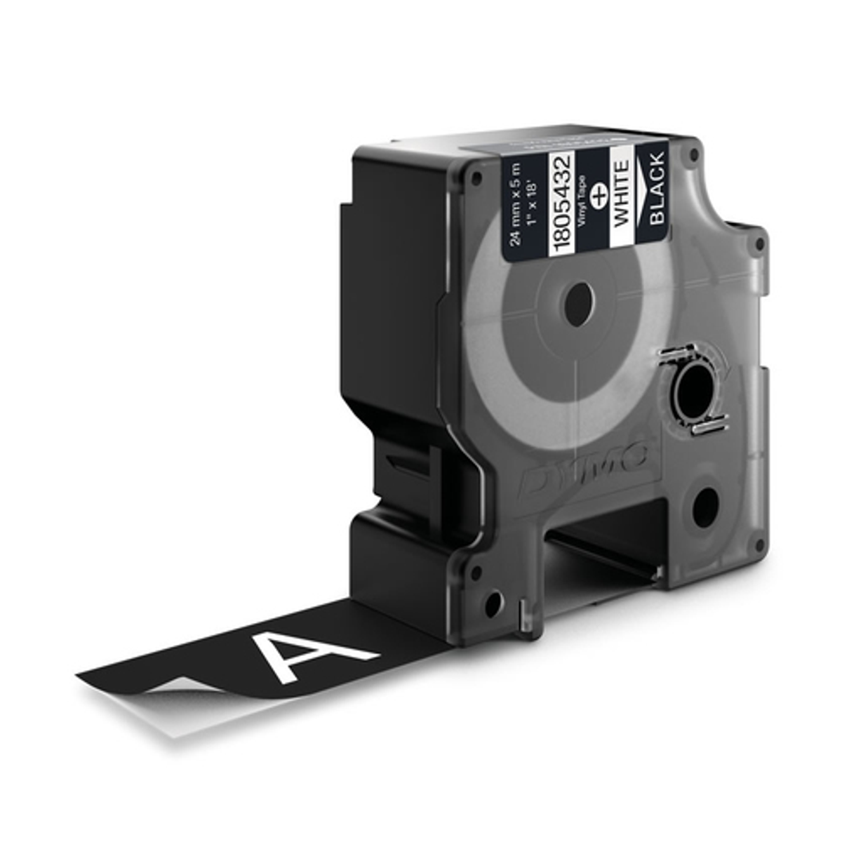 Cinta para rotuladora Dymo 24 mm Blanco sobre negro 1805432 - vista 4