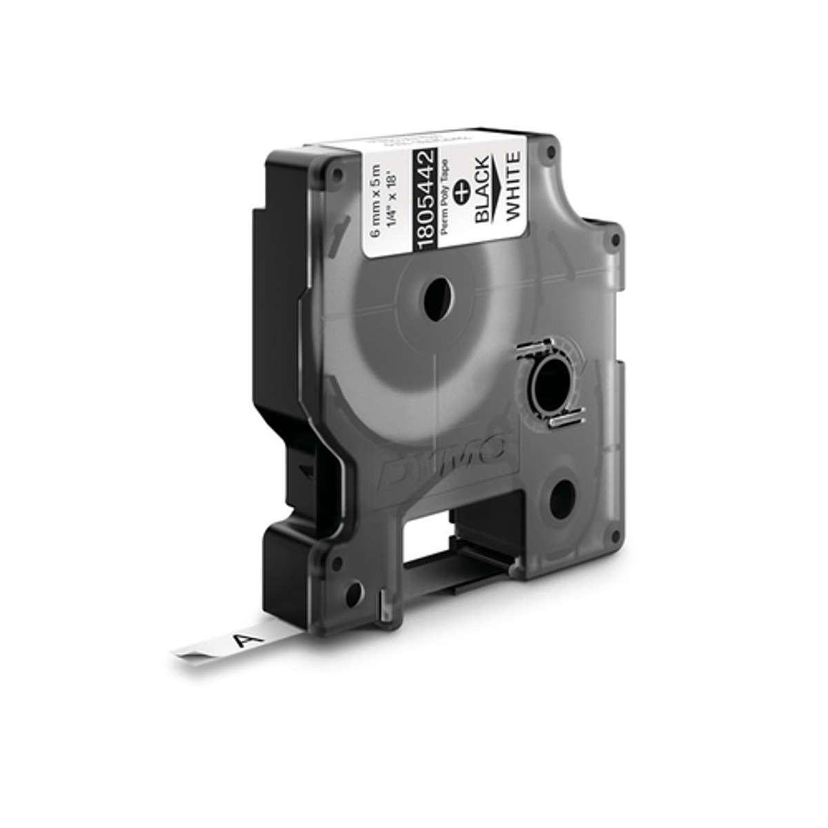 Cinta para rotuladora Dymo 6 mm Negro sobre blanco 1805442 - vista 4