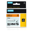 Cinta para rotuladora Dymo 19 mm Negro sobre naranja 18436
